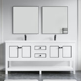 Dowell 72" Freestanding Bathroom Vanity with Double Basin - Four Soft-Close Doors, One Soft-Close Drawer, One Shelf - 036 72 Series